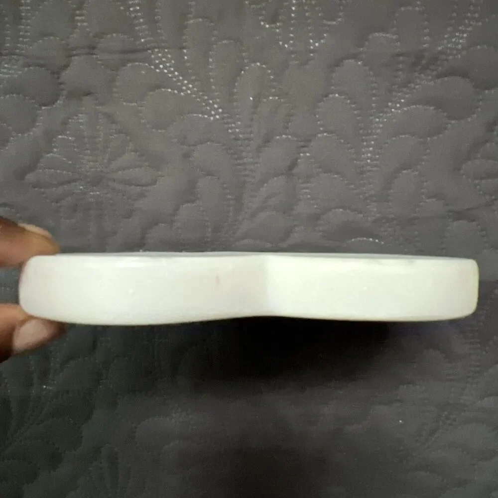 Heart Paper Weight White Love Heart Marble Stone Heart Coaster Home Accent Decor